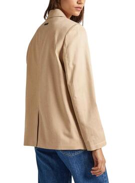  Americana  Pepe Jeans Tencell   beige para mujer 