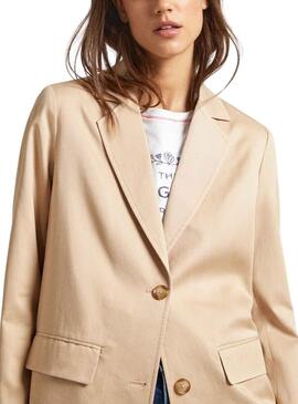  Americana  Pepe Jeans Tencell   beige para mujer 