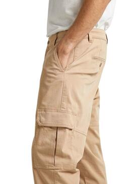 Pantalón Pepe Jeans Cargo Regular Beige Hombre