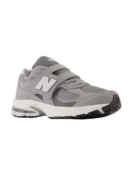 Zapatillas New Balance 2002 Velcro gris para niño y niña