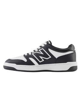Zapatillas New Balance GSB480BW negro y blanco para niña y niño