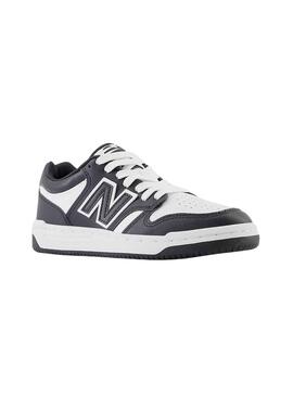 Zapatillas New Balance GSB480BW negro y blanco para niña y niño