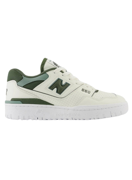 Zapatillas New Balance BB550 blanco y verde para mujer
