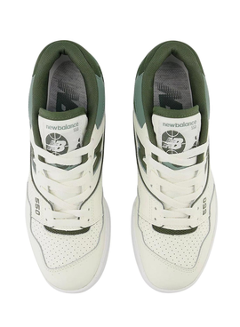 Zapatillas New Balance BB550 blanco y verde para mujer