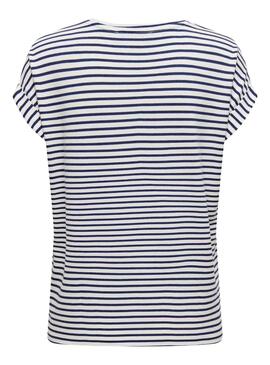 ONLMOSTER STRIPE S/S O-NECK TOP NAVAL