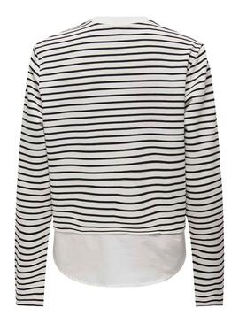 Jersey Only Karin Mix Top Rayas Blanco Para Mujer