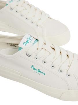 Zapatillas Pepe Jeans Allen Band Blanco Para Mujer