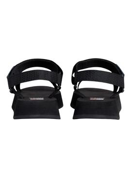 Sandalias Tommy Jeans Patch Negro para Mujer