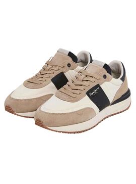Zapatillas Pepe Jeans Buster Tape Beige Hombre