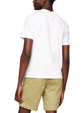 Camiseta Tommy Hilfiger Label HD Blanco Hombre