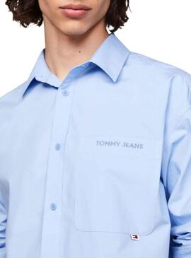 Camisa Tommy Jeans Classic Azul para Hombre