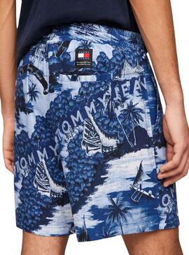 Bermuda Tommy Jeans Hawaian Azul para Hombre
