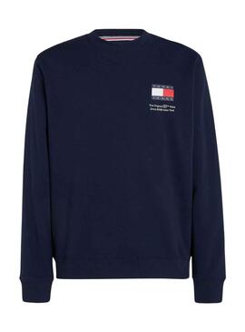 Sudadera Tommy Jeans Flag Marino para Hombre