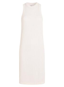 Vestido Tommy Jeans Open Blanco para Mujer