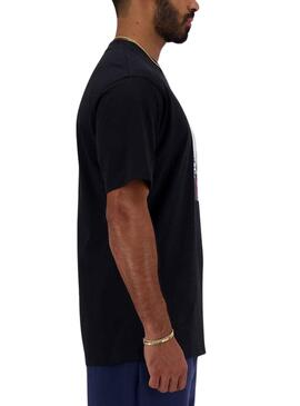 Camisetas New Balance negro hombre.