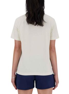 Camiseta New Balance Sport beige para mujer