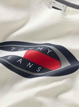 Camiseta  Tommy Jeans Board blanca para hombre  