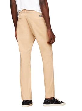 Pantalones Tommy Jeans Austin beige para hombre