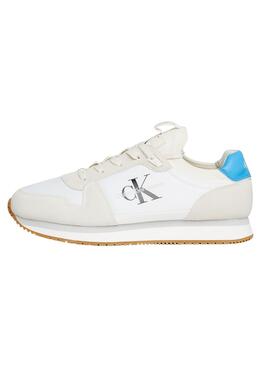 Zapatillas Calvin Klein Runner Sock Lace Up Blanco