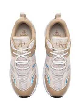 Zapatillas Calvin Klein Retro Beige Para Hombre