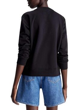 Sudadera Calvin Klein Embro Badge Negro Mujer