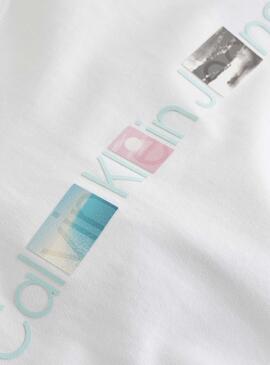 Camiseta Calvin Klein Photoprint Blanco Hombre