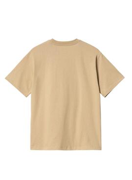 Camiseta Carhartt American Script Beige Para Mujer