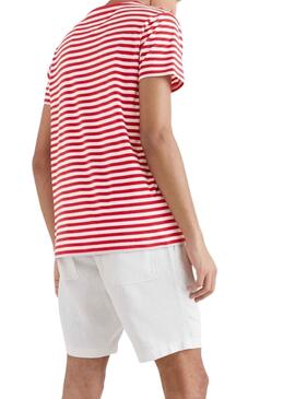 Camiseta Tommy Hilfiger Stretch Rojo para Hombre