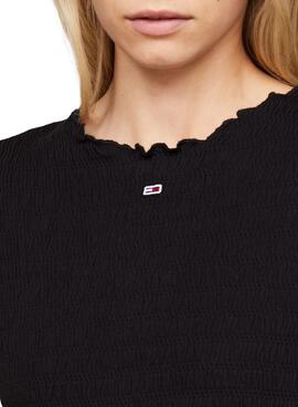 Camisas y tops Tommy Jeans negros para mujer. (47 caracteres)