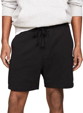 Bermudas Tommy Jeans Badge negro para hombre  