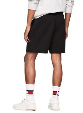 Bermudas Tommy Jeans Badge negro para hombre  