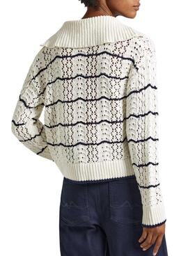 Jersey Pepe Jeans Gemma Rayas Calado Para Mujer