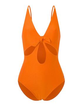  Bañador Pepe Jeans Wave Knot naranja para mujer  