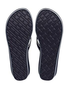 Chanclas Tommy Hilfiger Cuña Marino Para Mujer
