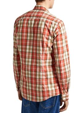 Camisa Pepe Jeans Peterson naranja para hombre 