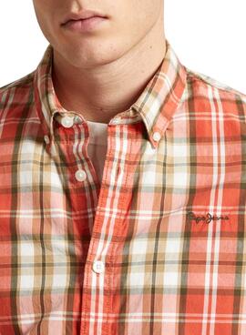 Camisa Pepe Jeans Peterson naranja para hombre 