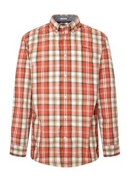 Camisa Pepe Jeans Peterson naranja para hombre 