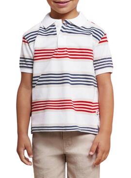 Polo Mayoral Rayas Rojo Y Azul Para Niño