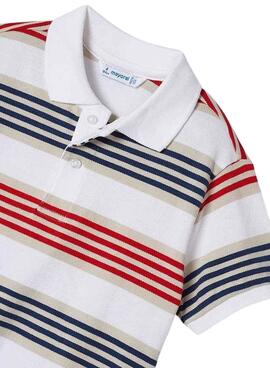 Polo Mayoral Rayas Rojo Y Azul Para Niño