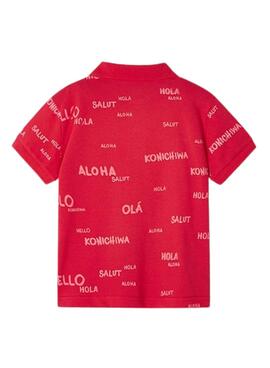 Polo Mayoral Estampado Rojo Para Niño