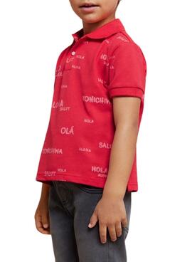 Polo Mayoral Estampado Rojo Para Niño