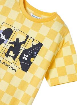Camiseta Mayoral Best Trick Amarillo Para Niño
