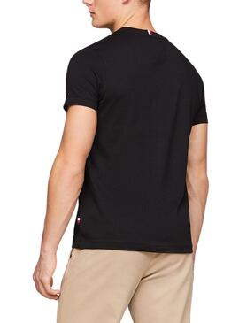 Camiseta Tommy Hilfiger Global Negro para Hombre