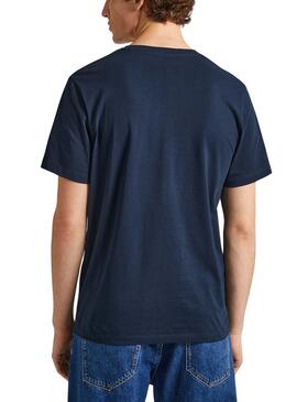 Camiseta Pepe Jeans Clag  marino para hombre 