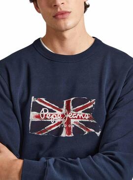 Sudadera Pepe Jeans Ruwan Marino para Hombre