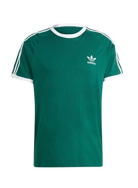 Camiseta Adidas 3-Stripes Verde Para Hombre