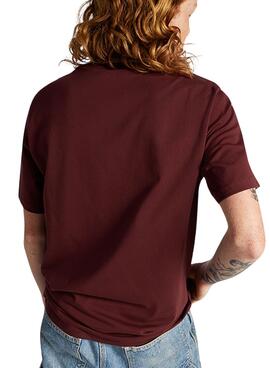 Camiseta Converse Retro Flag Granate Para Hombre