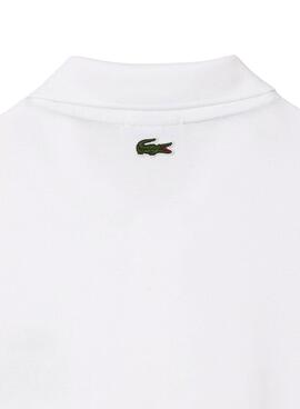 Polo Lacoste Unisex Piqué Estampado 3D Blanco