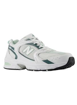 Zapatillas New Balance 530 blanco y verde para mujer