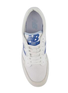 Zapatillas New Balance 480 blancas y azul para hombre.